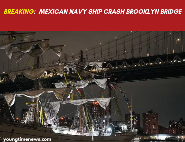 Mexican Navy Ship Crash Brooklyn Bridge